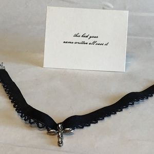 Vanessa Mooney Stretch Cross Choker, mint